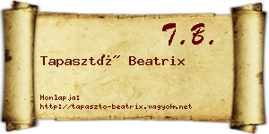 Tapasztó Beatrix névjegykártya